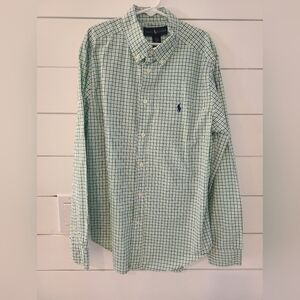 Polo by Ralph Lauren Green Checkered Boys Shirt